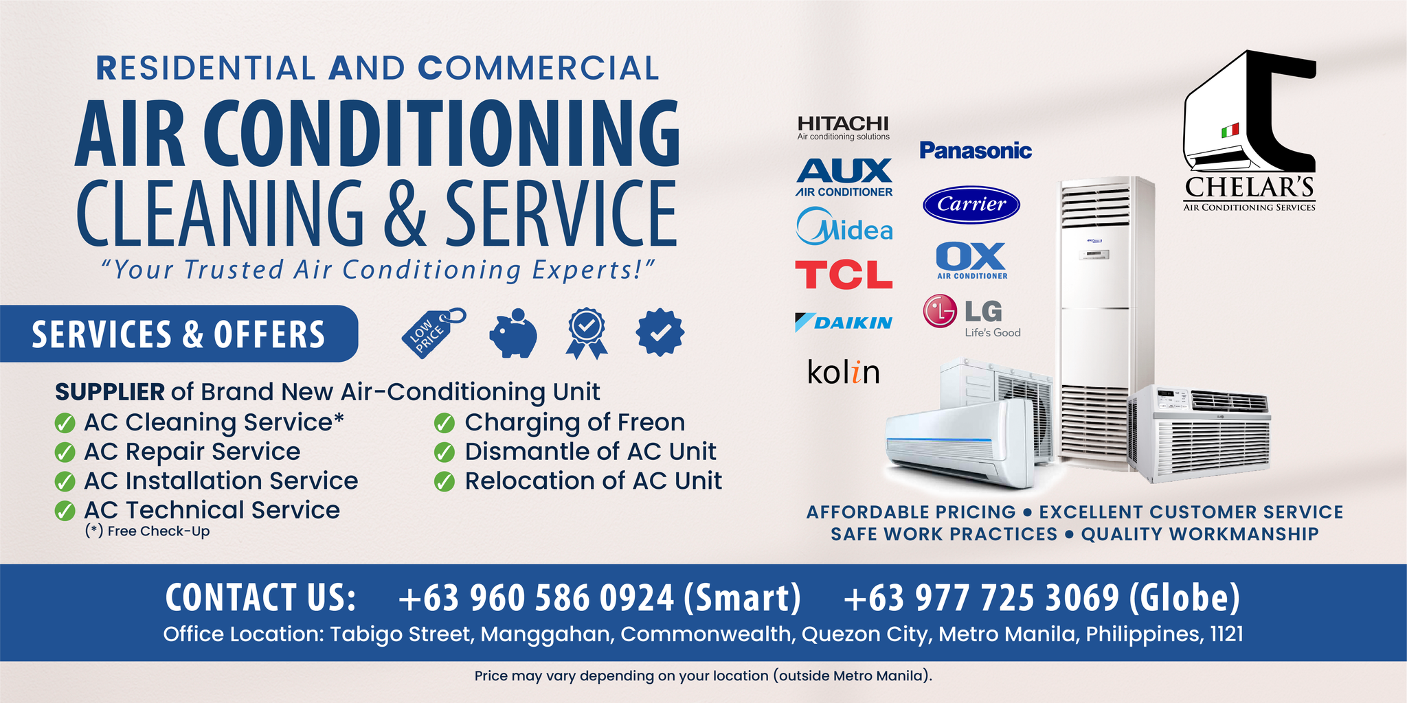 CHELAR'S Air Conditioning Services | Quezon City