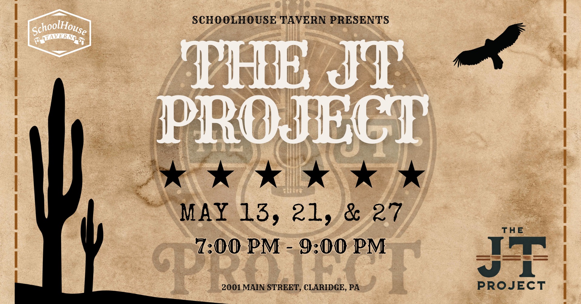 SchoolHouse - Join SchoolHouse Tavern in welcoming The JT Project for 3 ...