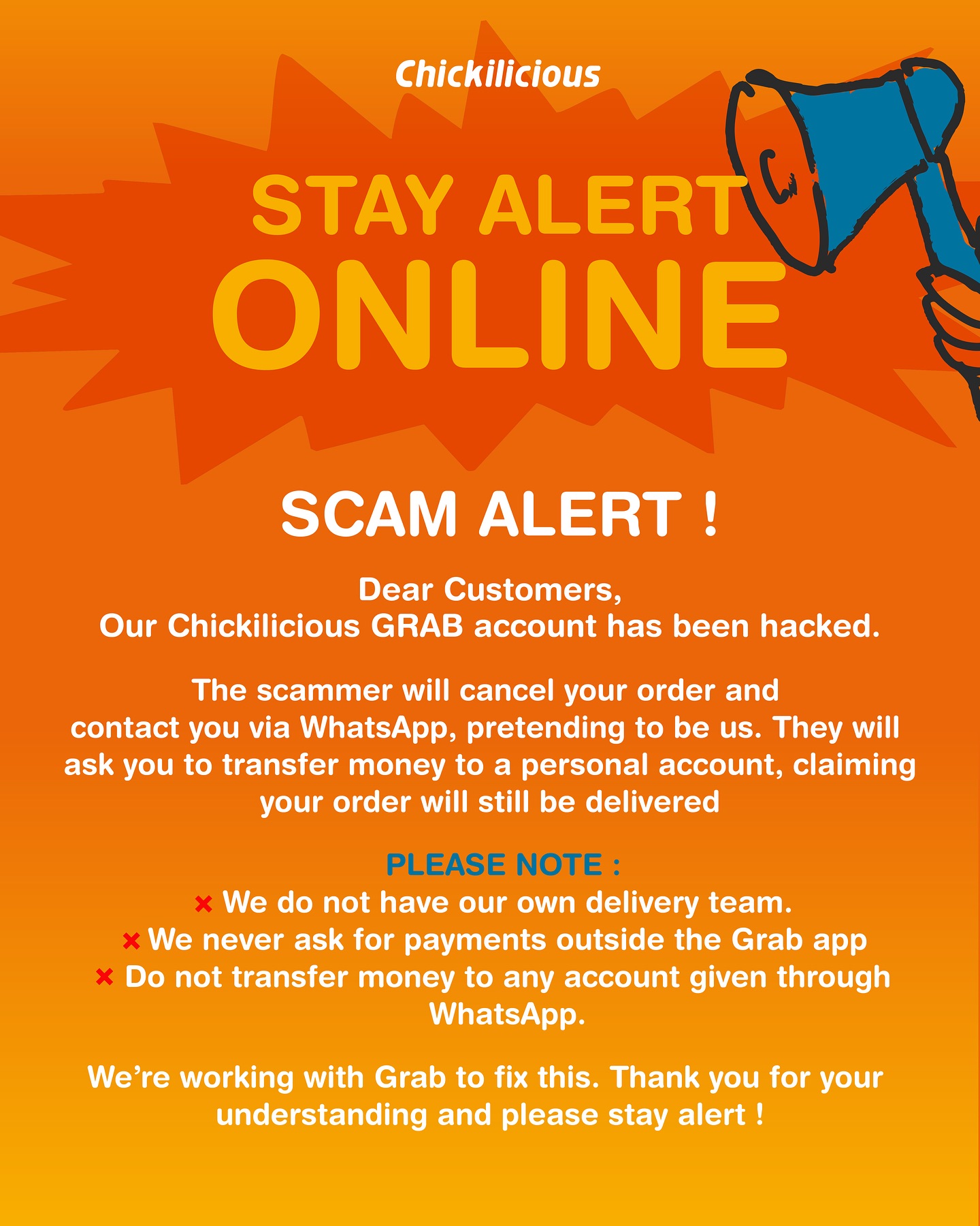🔔 Scam Alert: Please Read... - Chickilicious Malaysia | Facebook