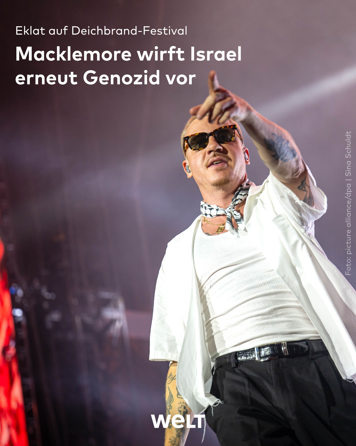 US-Rapper Macklemore hat Israel... - WELT Nachrichtensender | Facebook