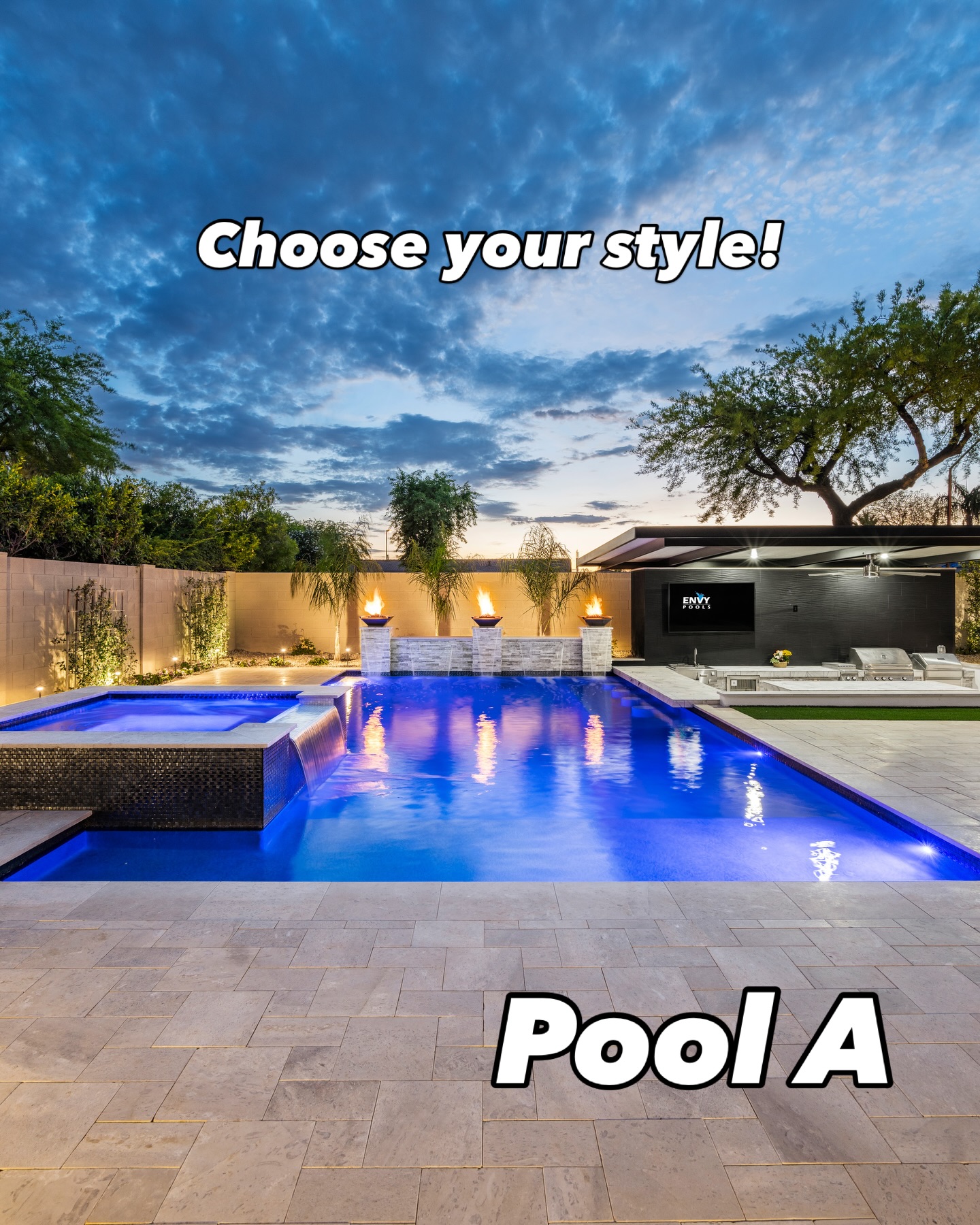 Envy Pools - ⁉️ Which custom pool and backyard style would... | Facebook