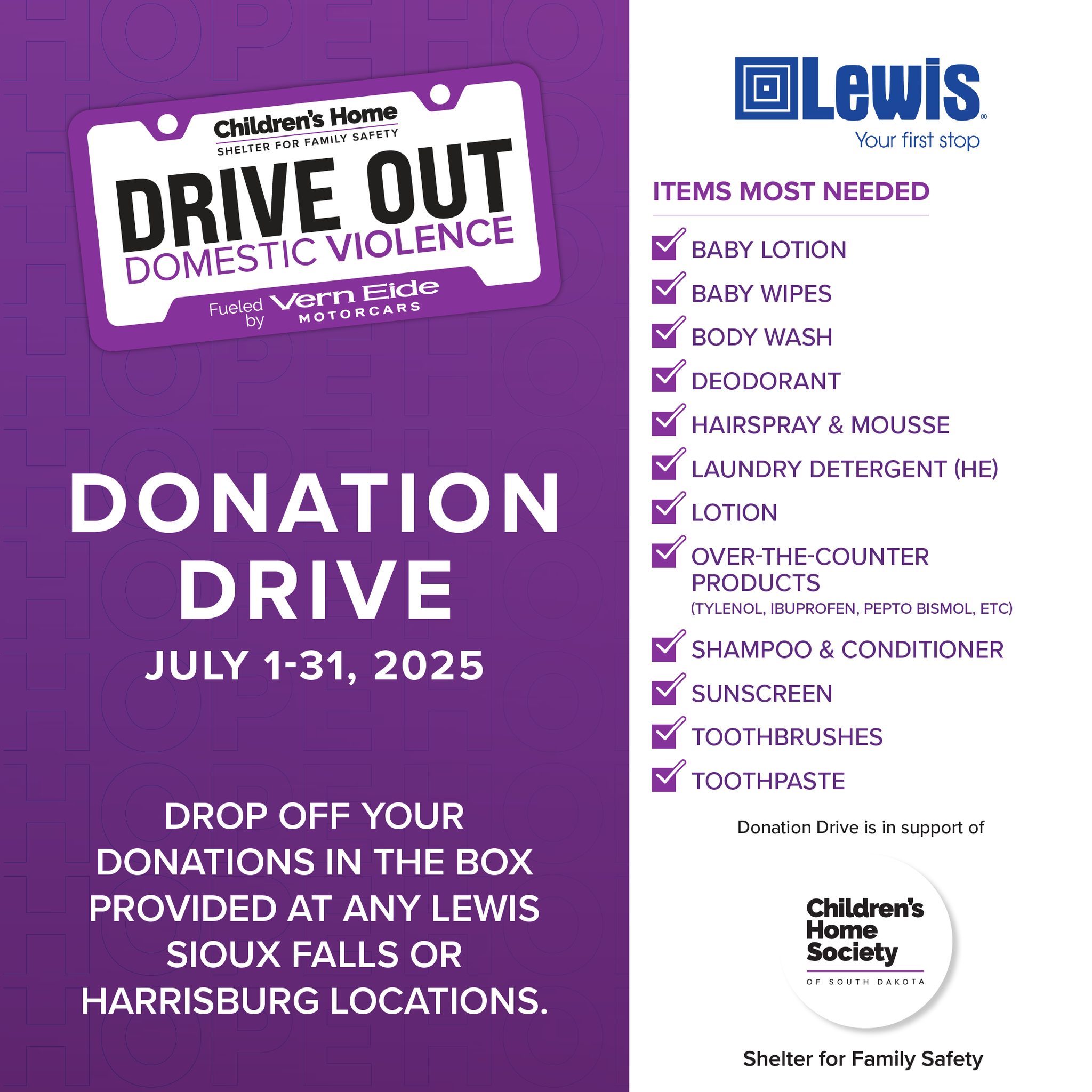 Lewis Drug - The Donation Drive for Drive Out Domestic... | Facebook