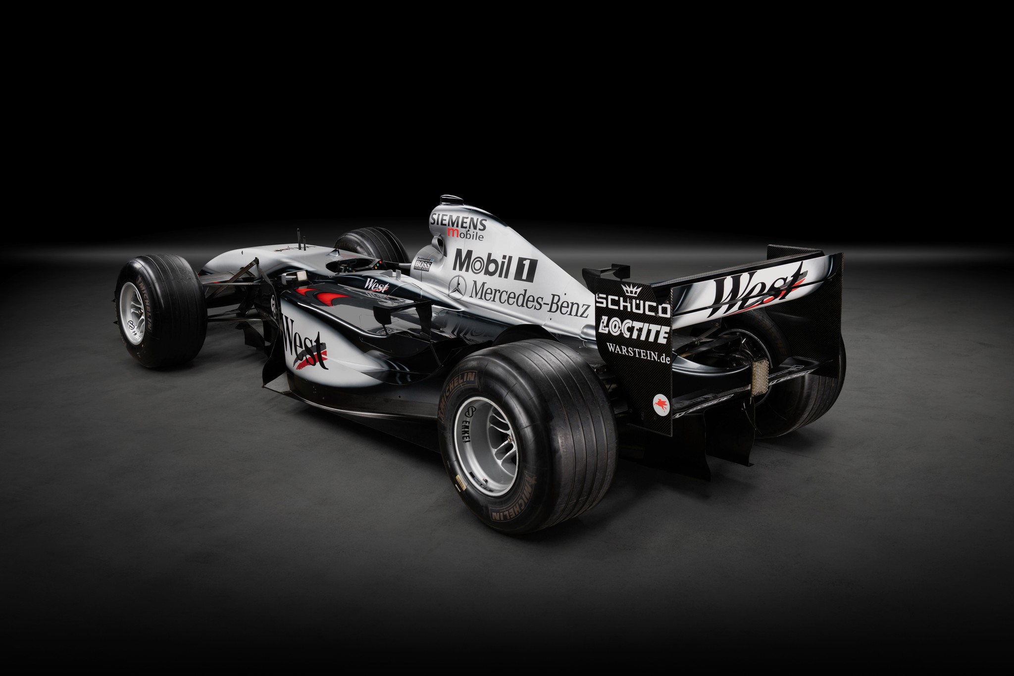 A McLaren MP4-17 used by David Coulthard to take his final Formula
