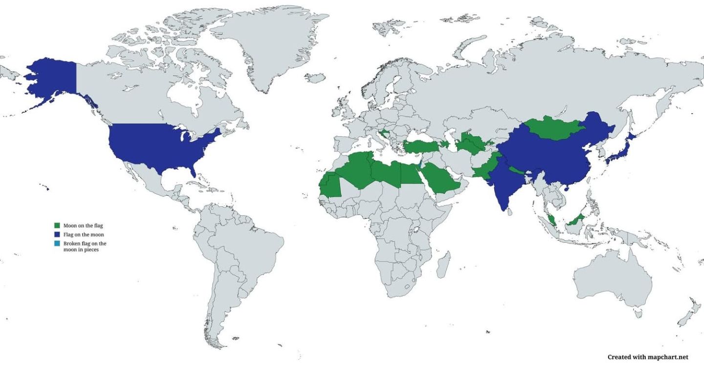 Map Porn | Moon on the flag vs | Facebook