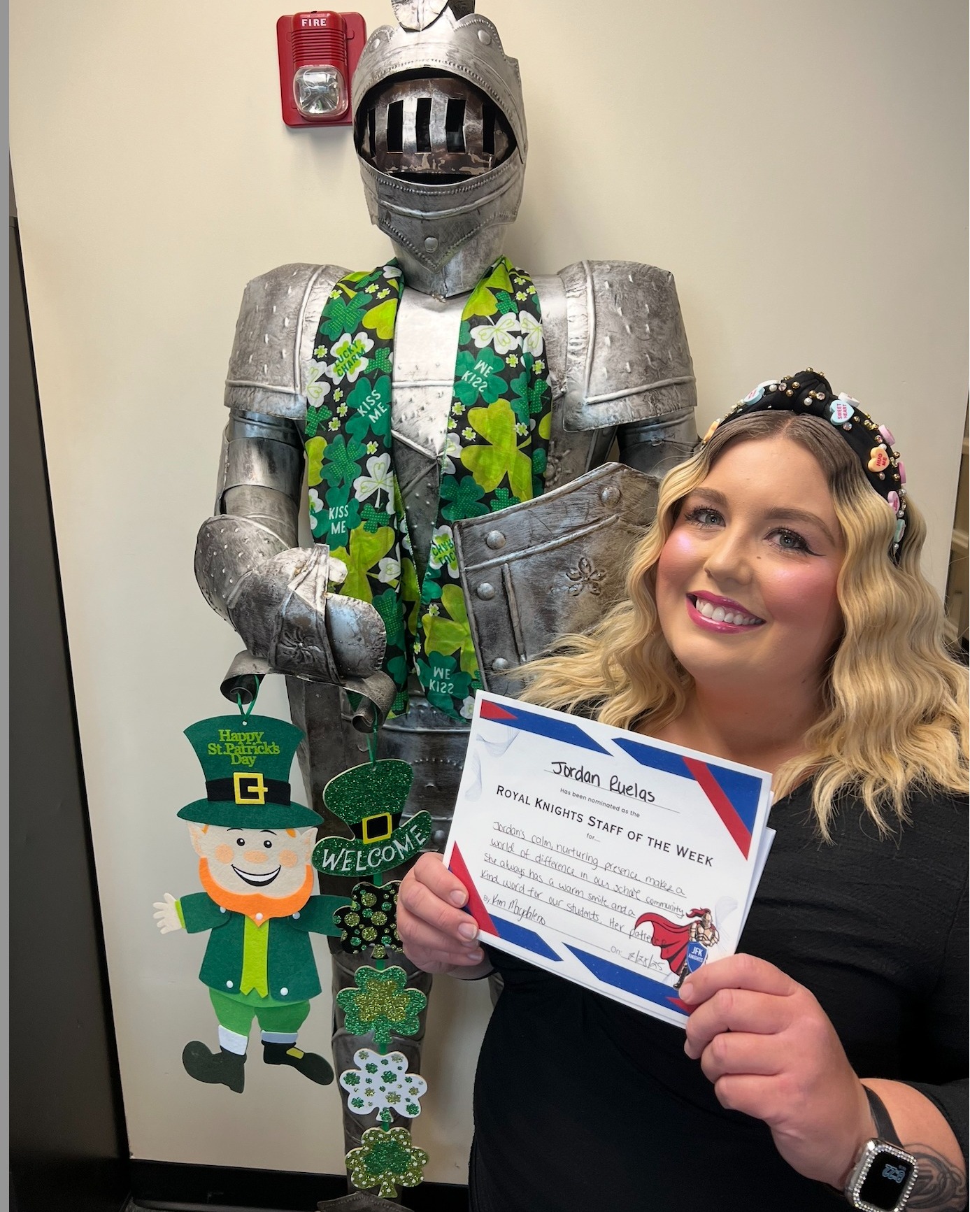John - Congratulations to our Royal Knight Staff of the Week Ms. Jordan ...