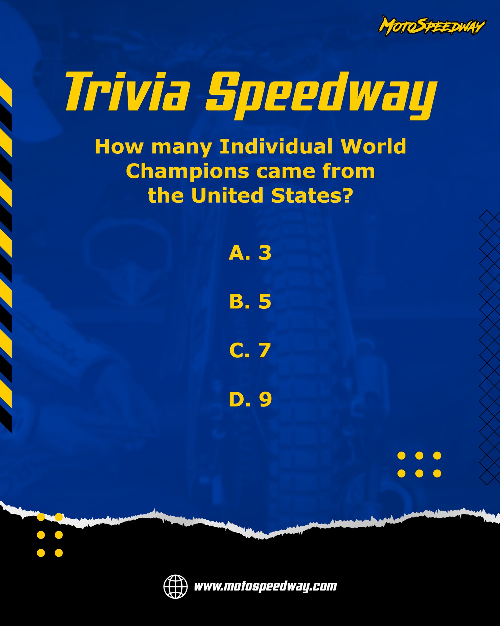 MotoSpeedway - 🧠 Trivia Wednesday! The Speedway World... | Facebook