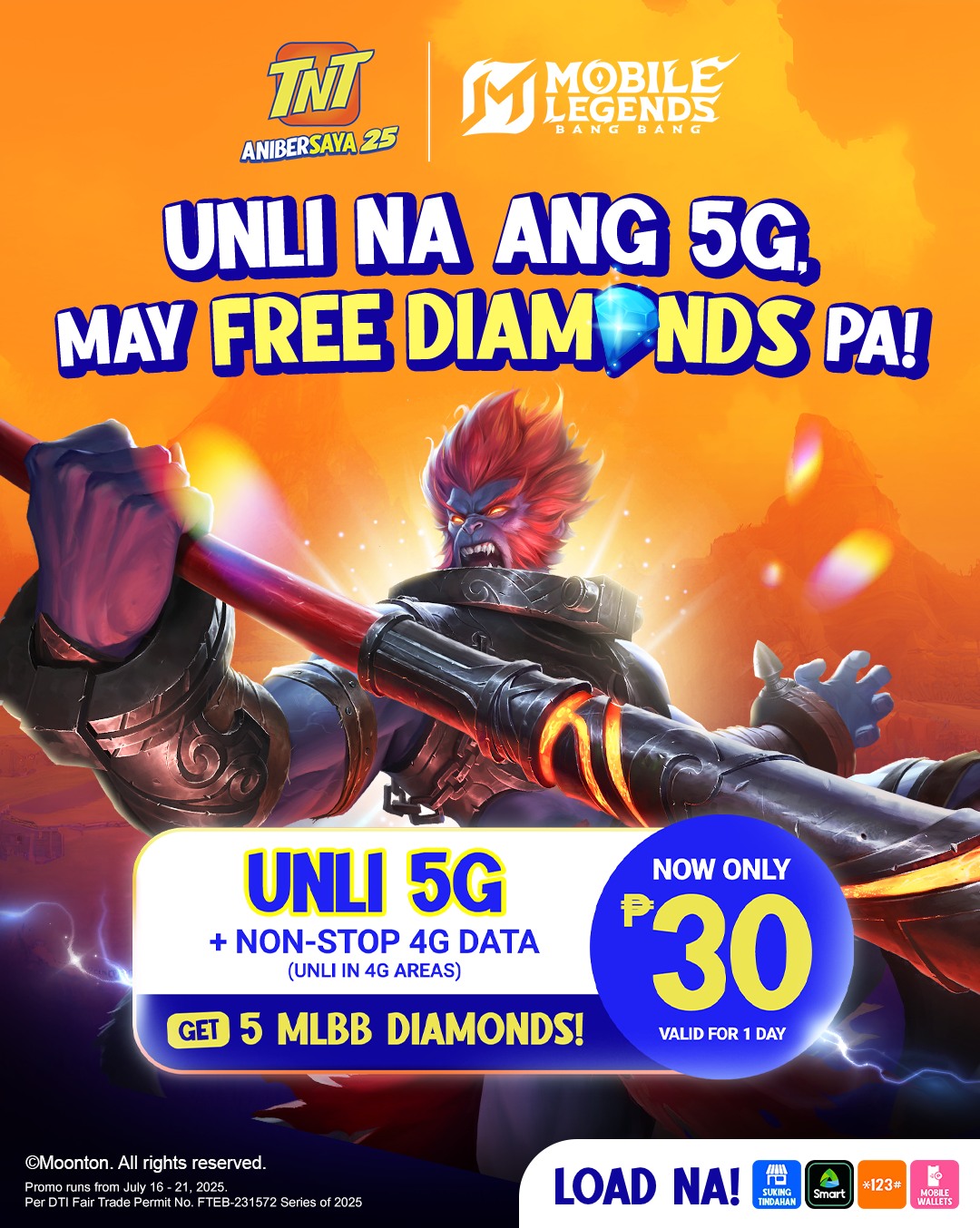 TNT - Pang-rank, pang-skin, o pang-laro? TNT UNLI 5G gotchu 🤩 ₱30 lang ...
