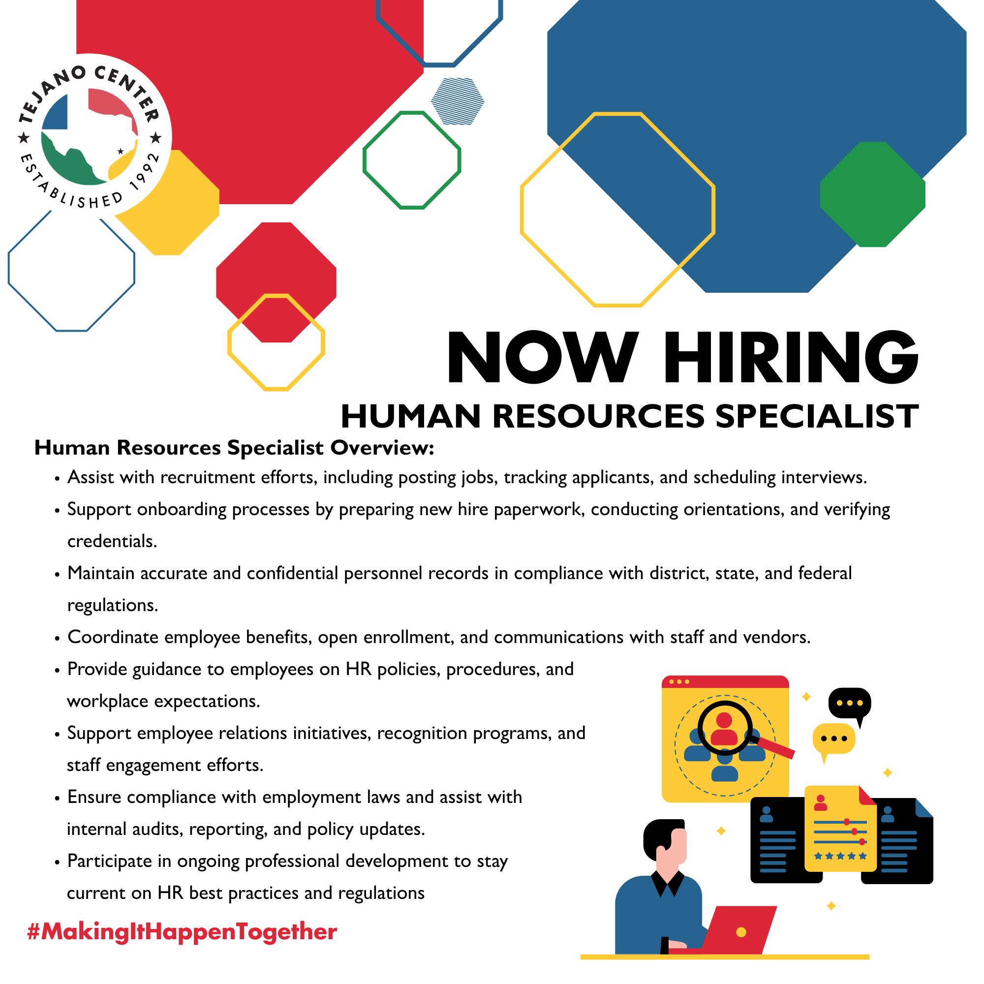 Tejano Center - 📢 We’re HIRING! Tejano Center/ RYSS is... | Facebook