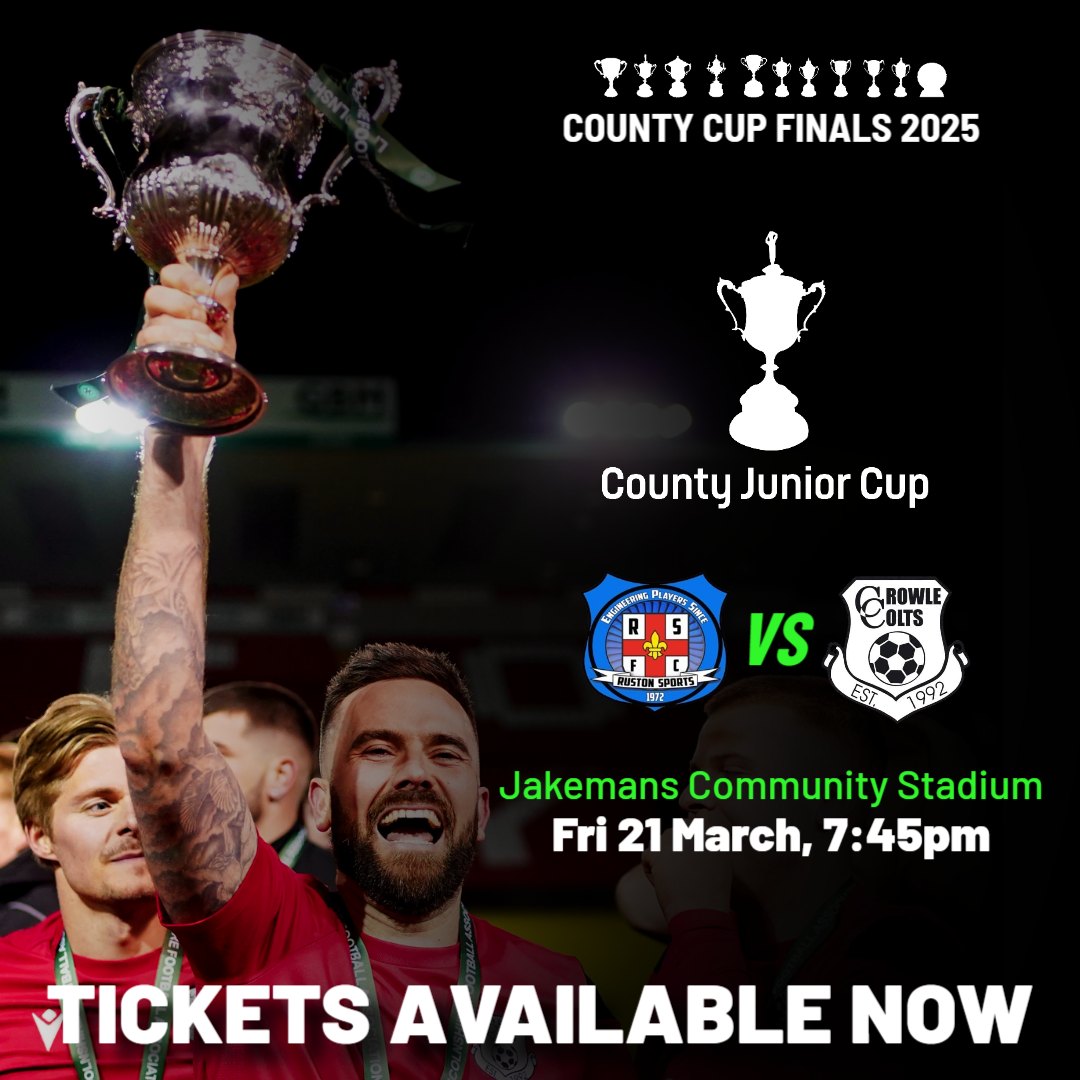 Lincolnshire Football Association - 🎟️ COUNTY JUNIOR CUP FINAL ...