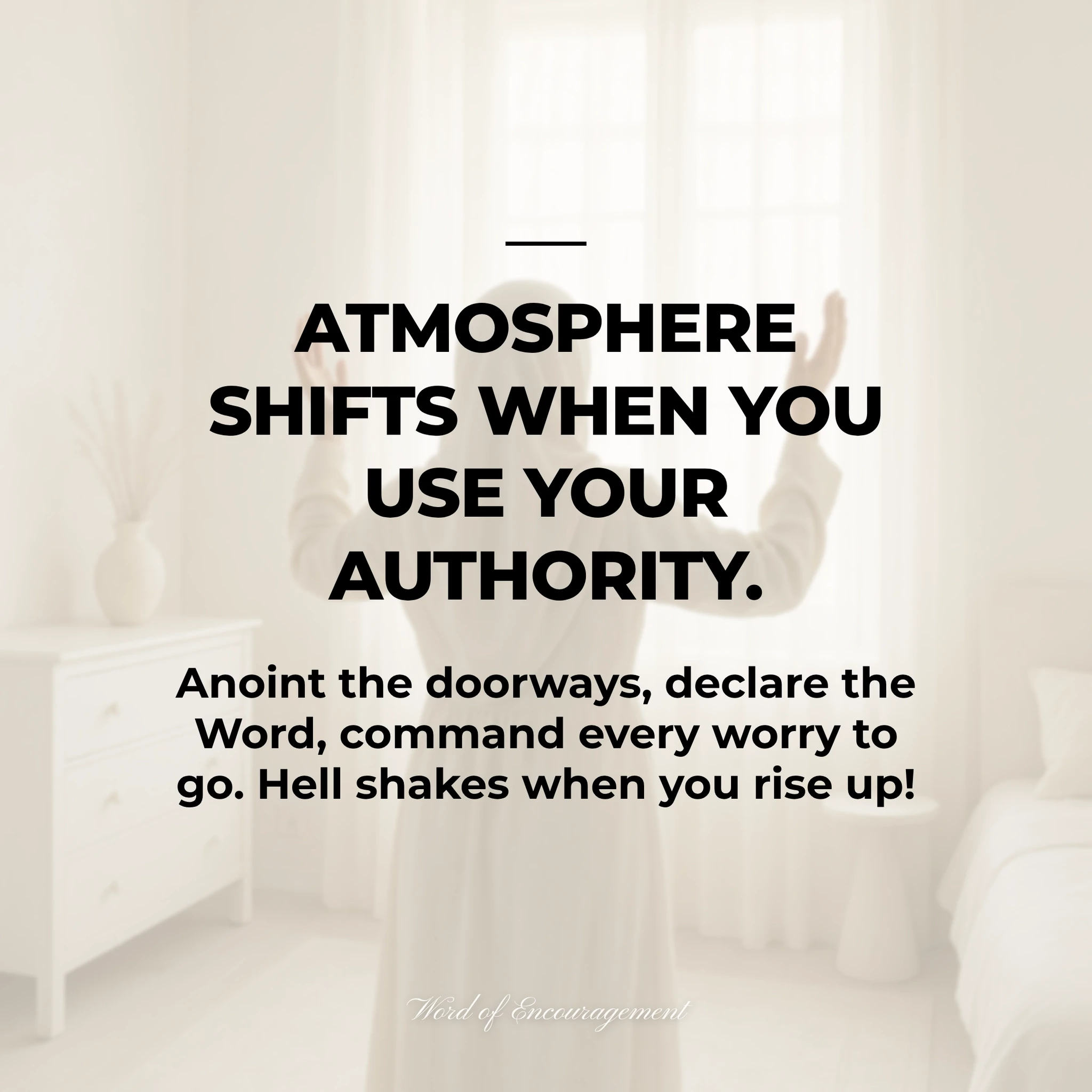 Word - Stop waiting for peace: command it. You are not a spectator in ...