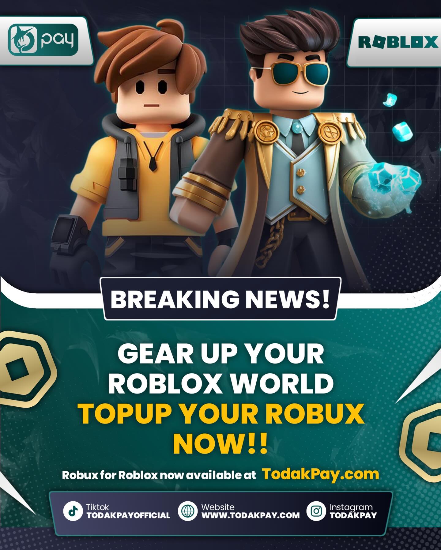 TODAK - Robux for Roblox is now officially available at TodakPay ...