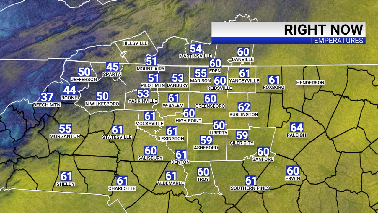 FOX - Here are your lunchtime temperatures from the FOX8 MAX Weather ...