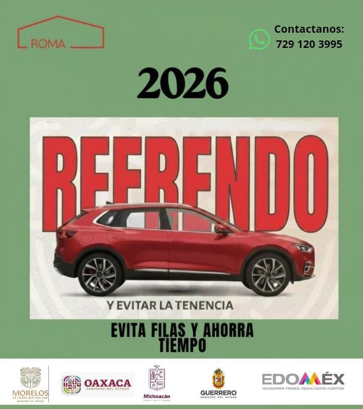 ROMA - SUBSIDIO A LA TENENCIA 2026!! Aprovecha ahora y SOLO PAGA EL ...