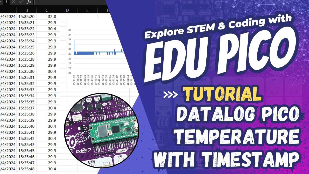 Cytron - โปรเจ็ค : บันทึกข้อมูลอุณหภูมิและประทับเวลา โดยใช้ EDU PICO ...