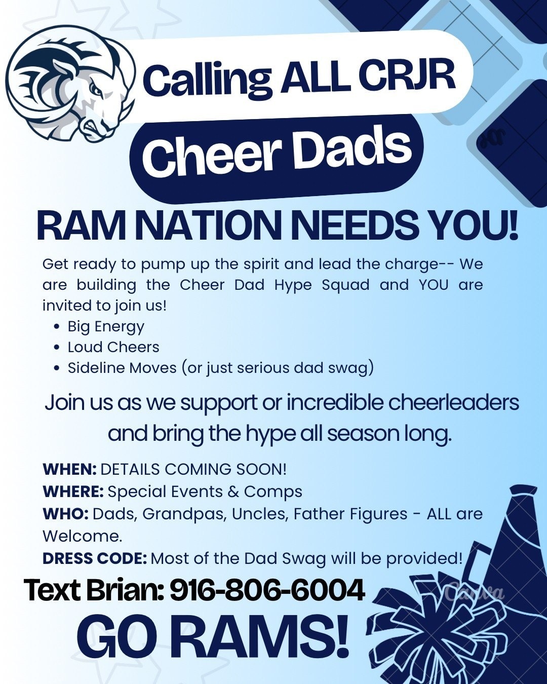 📣 CALLING... - Casa Roble Junior Rams Youth Football & Cheer | Facebook