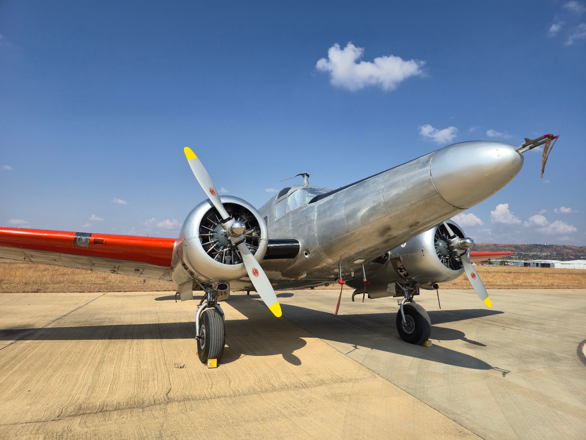 Springbok - Our Beechcraft 18 tucked in at Wonderboom Airport for ...