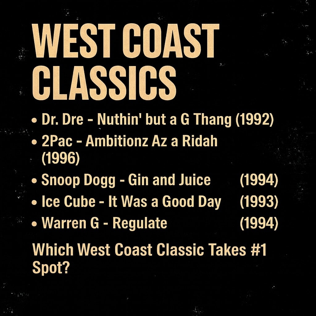 Top 10 west coast hip hop tracks of the 90s