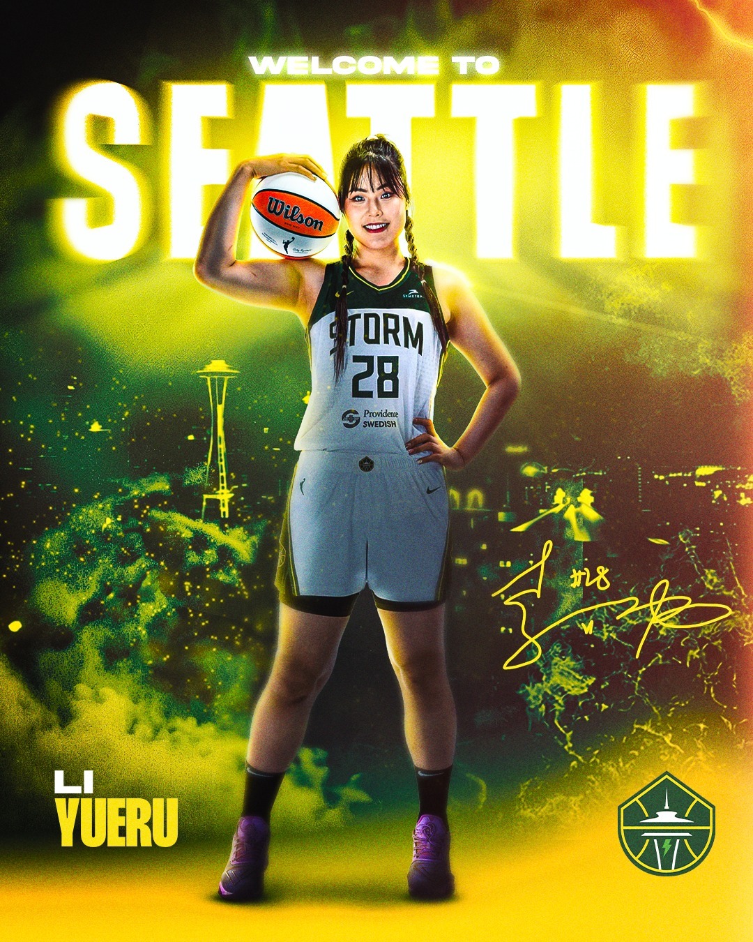 Seattle Storm - Welcome to Seattle, Li Yueru! ⛈️ 📰 https://on.nba.com ...