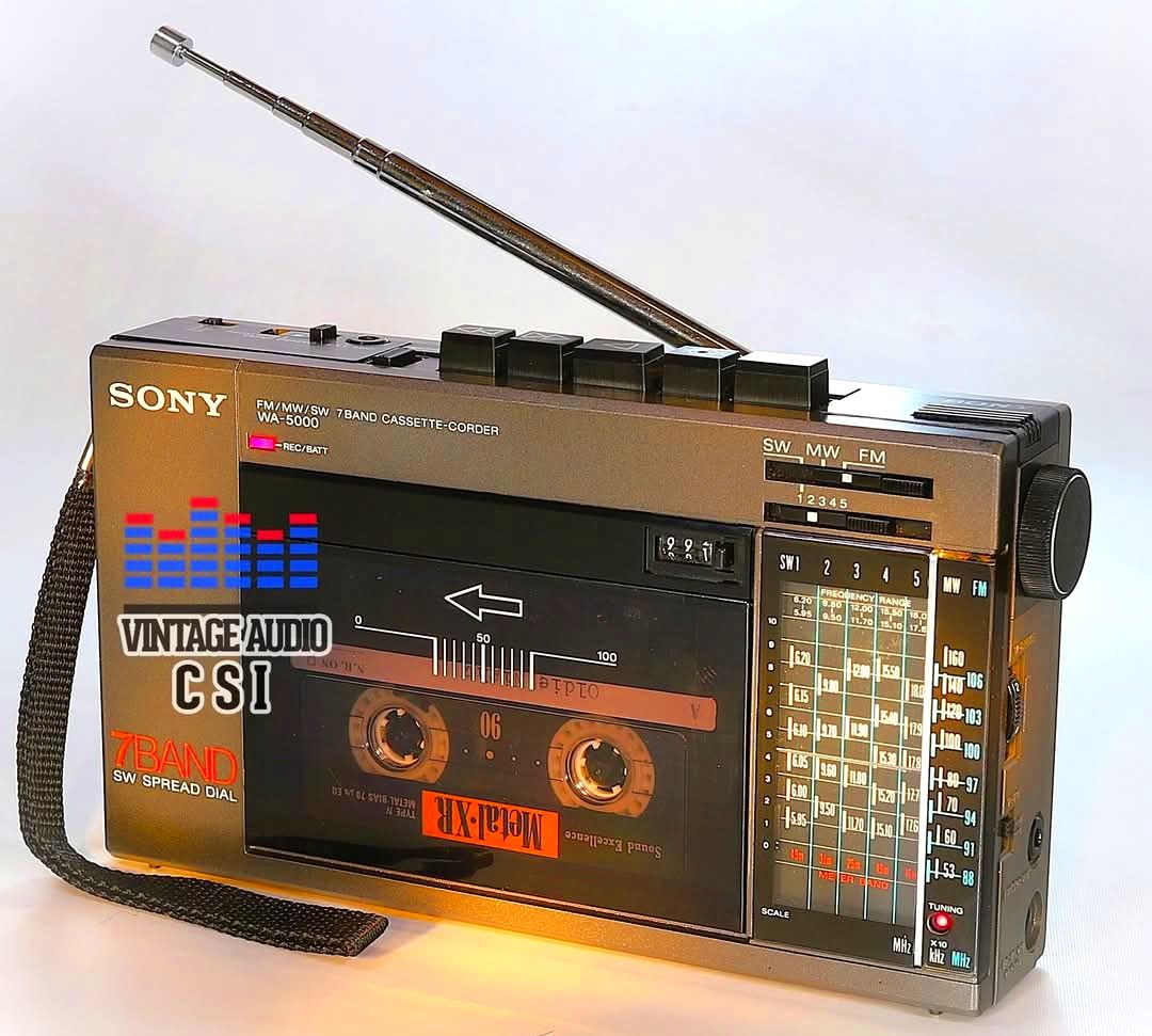 Sony WA-5000,seven band radio AM, FM and five SW bands and