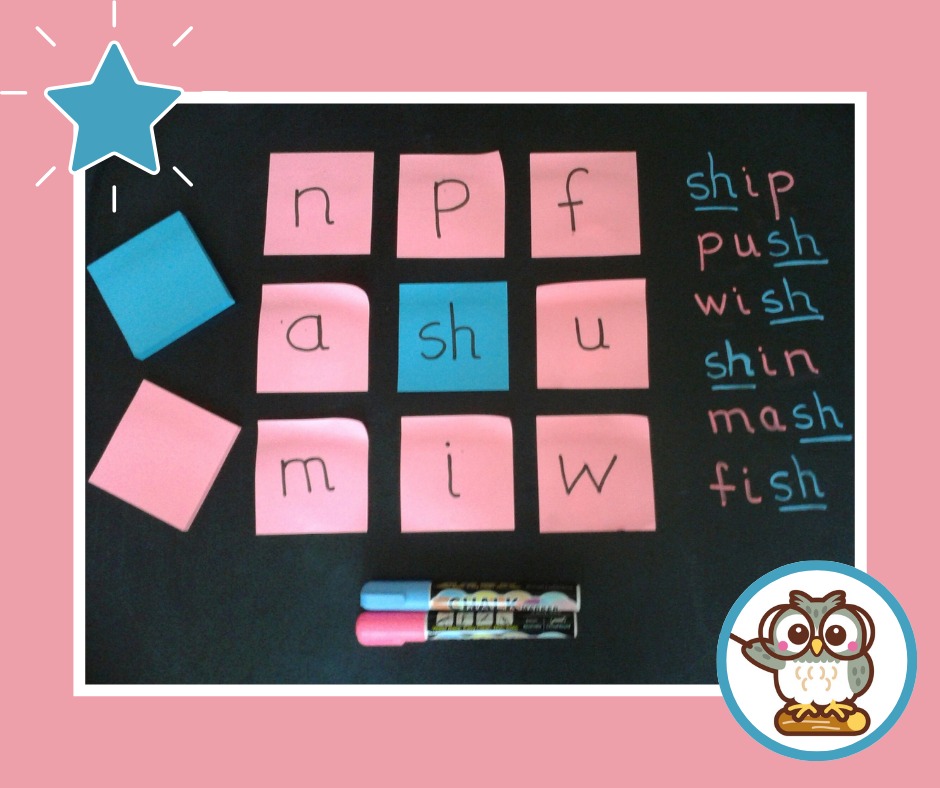 Bright - A fun sound blending activity using post-its!😃☑ How many words ...