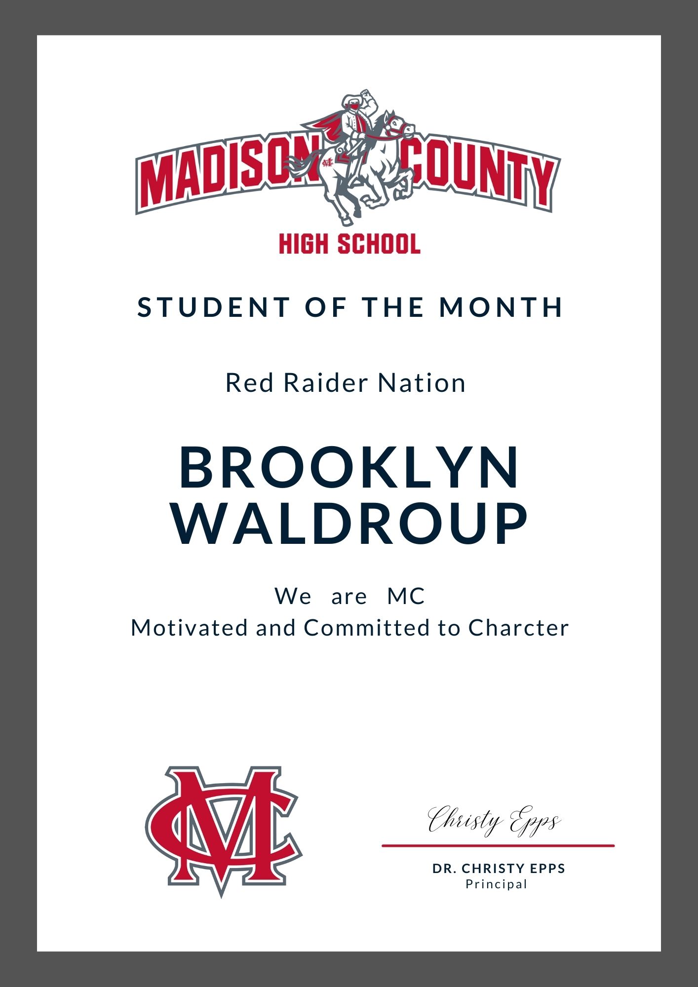 Congratulations to the MCHS... - Madison County High School | Facebook