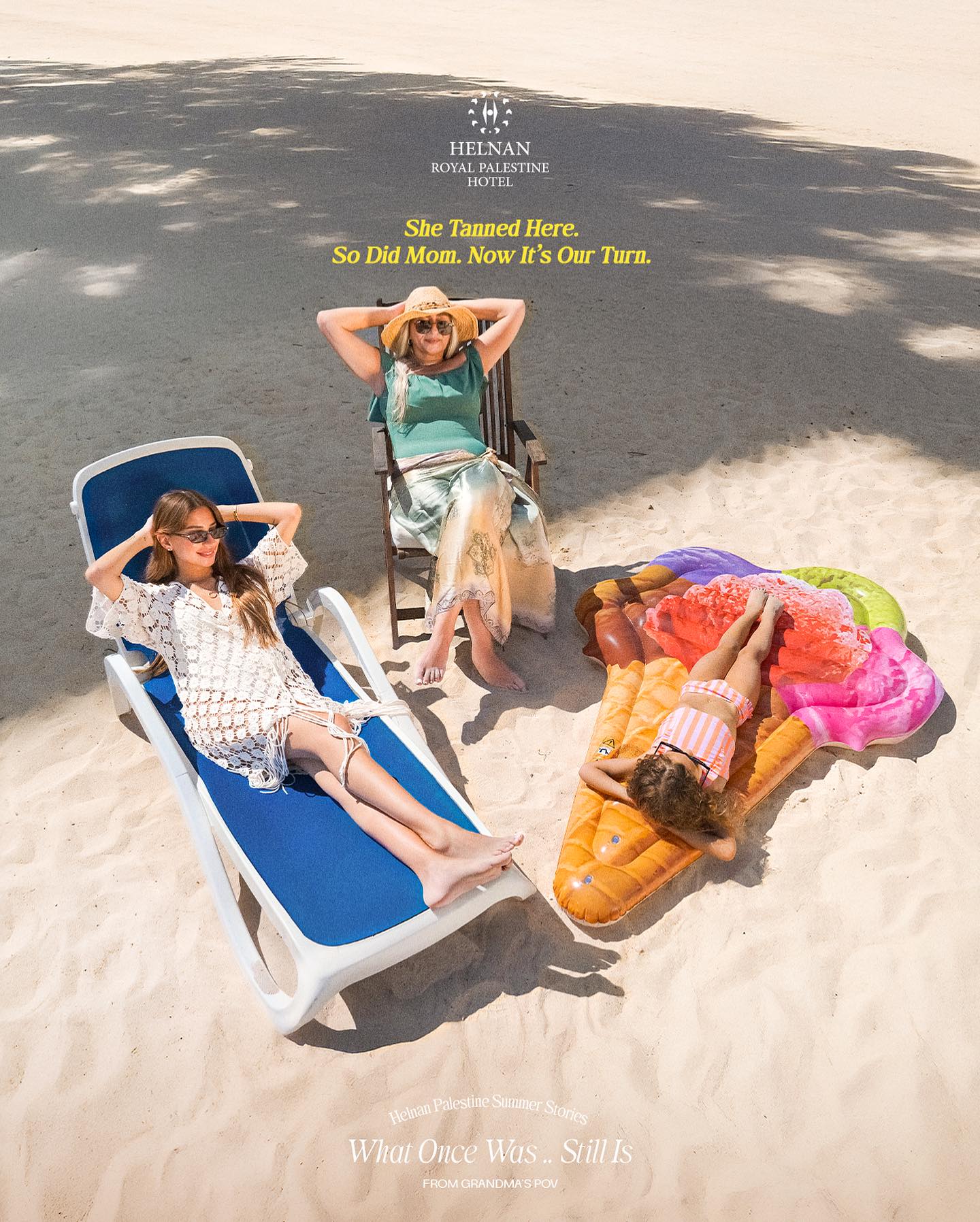 Helnan - Tanning by the sea with Mom and Grandma, at Helnan Royal ...