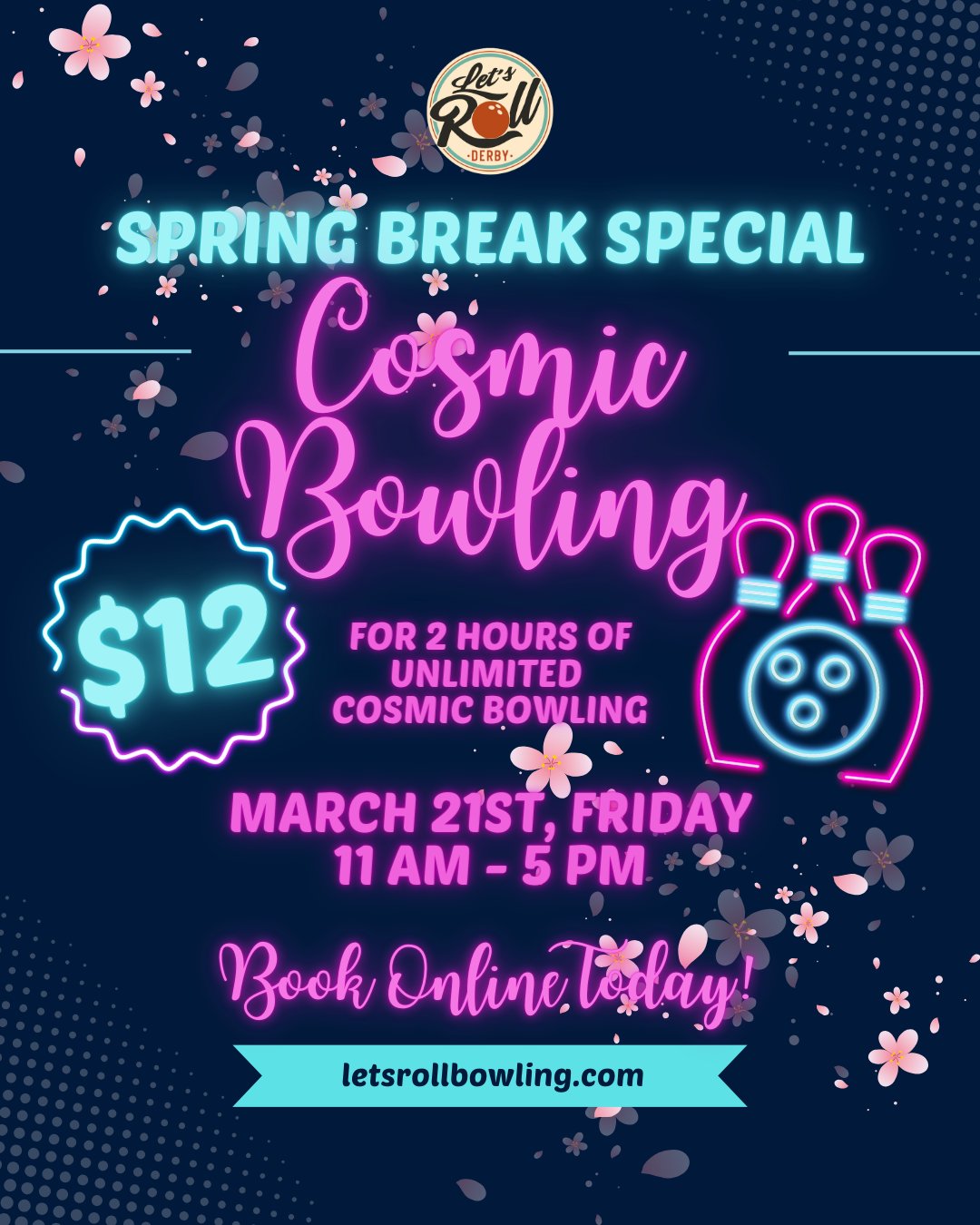 Let's - 2 Hours of Cosmic Bowling for Just $12?! YES! 🔥🎳 Lights off ...