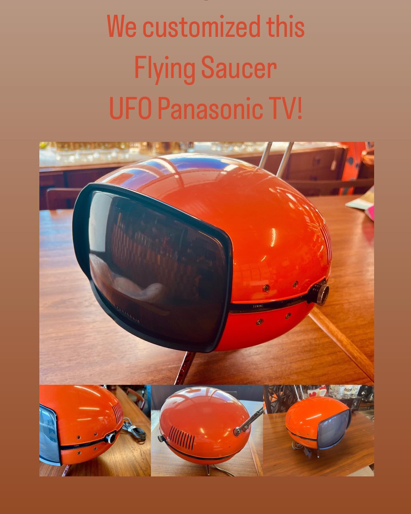 Space Age UFO Flying Saucer Panasonic TR005 Orbital TV