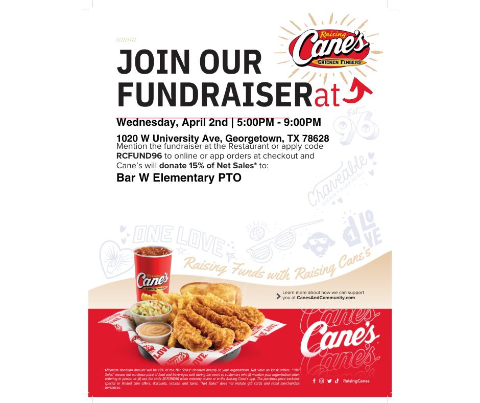 Spirit Night at Raising Cane's