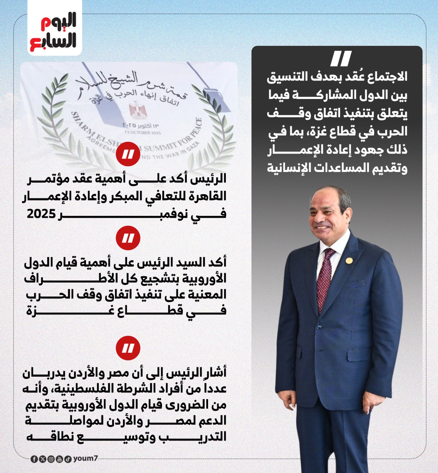 اليوم - الرئيس السيسى: مصر والأردن يدربان عددًا من أفراد الشرطة ...