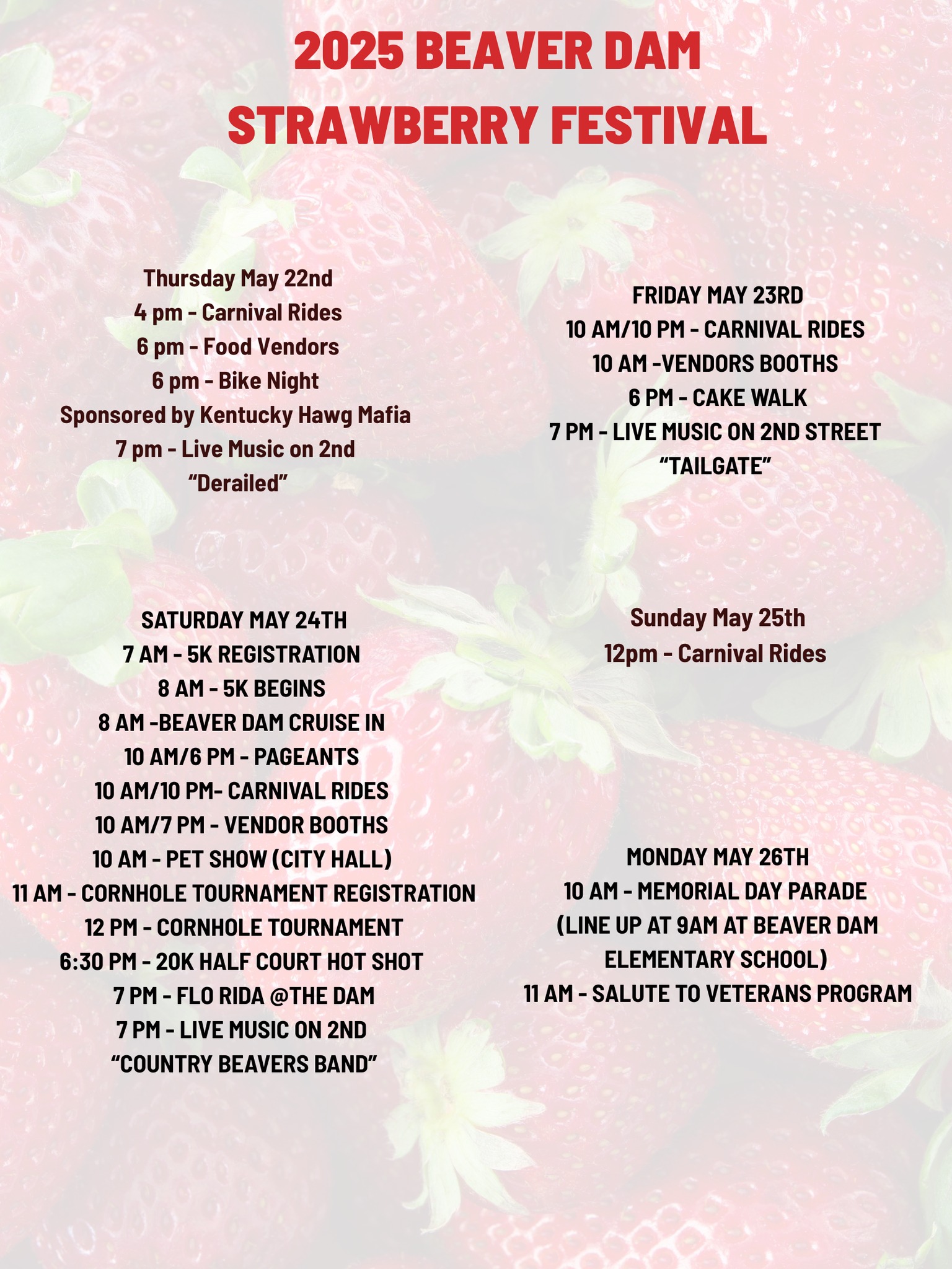 2025 Beaver Dam... - Beaver Dam Strawberry Festival | Facebook