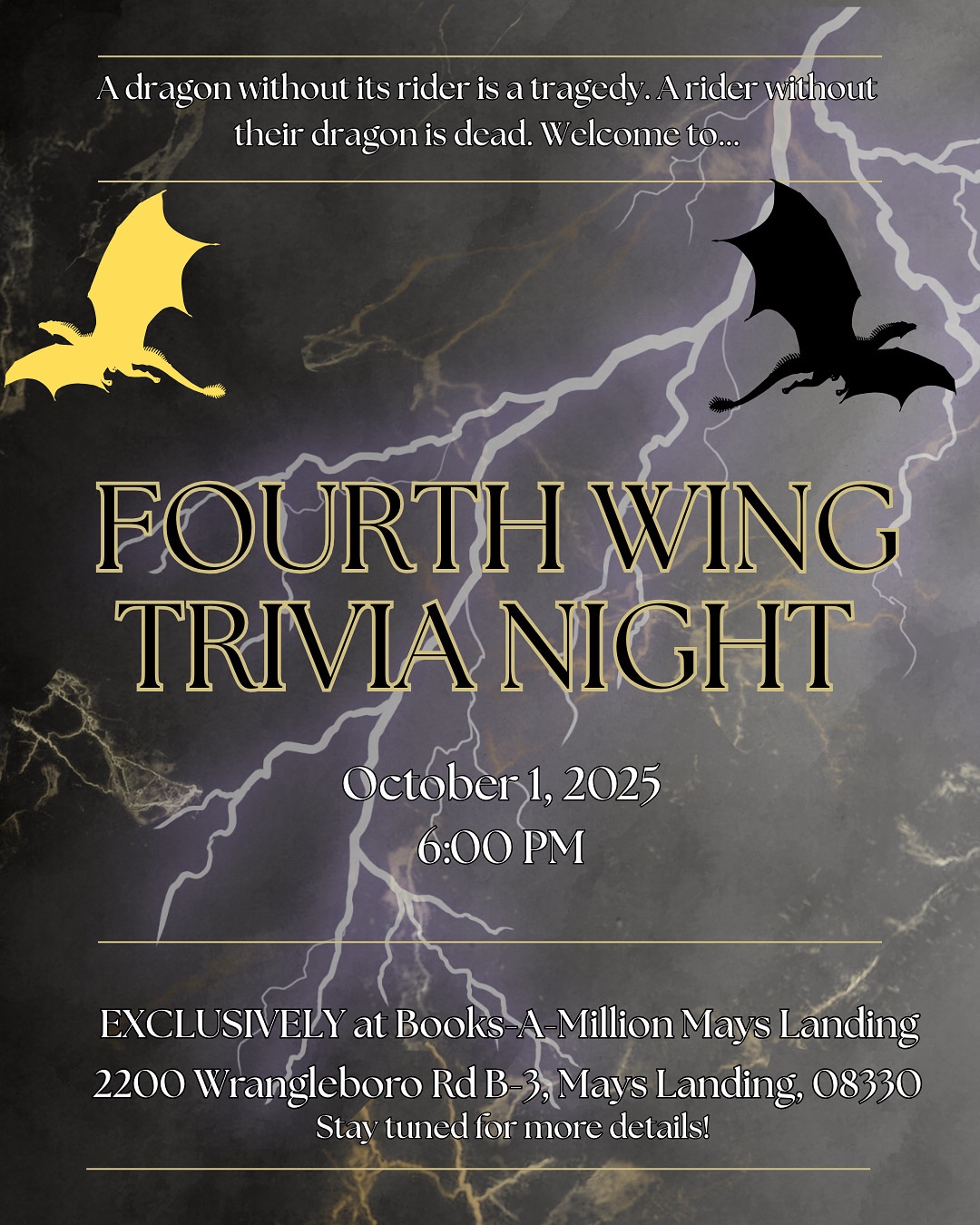 Fourth Wing Trivia Night
