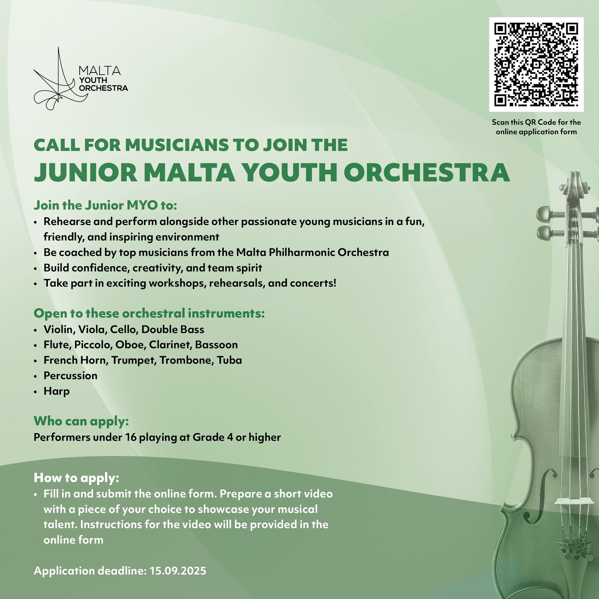 Malta - 🎻 CALLING YOUNG MUSICIANS! 🎶 Are you under 16 and passionate ...