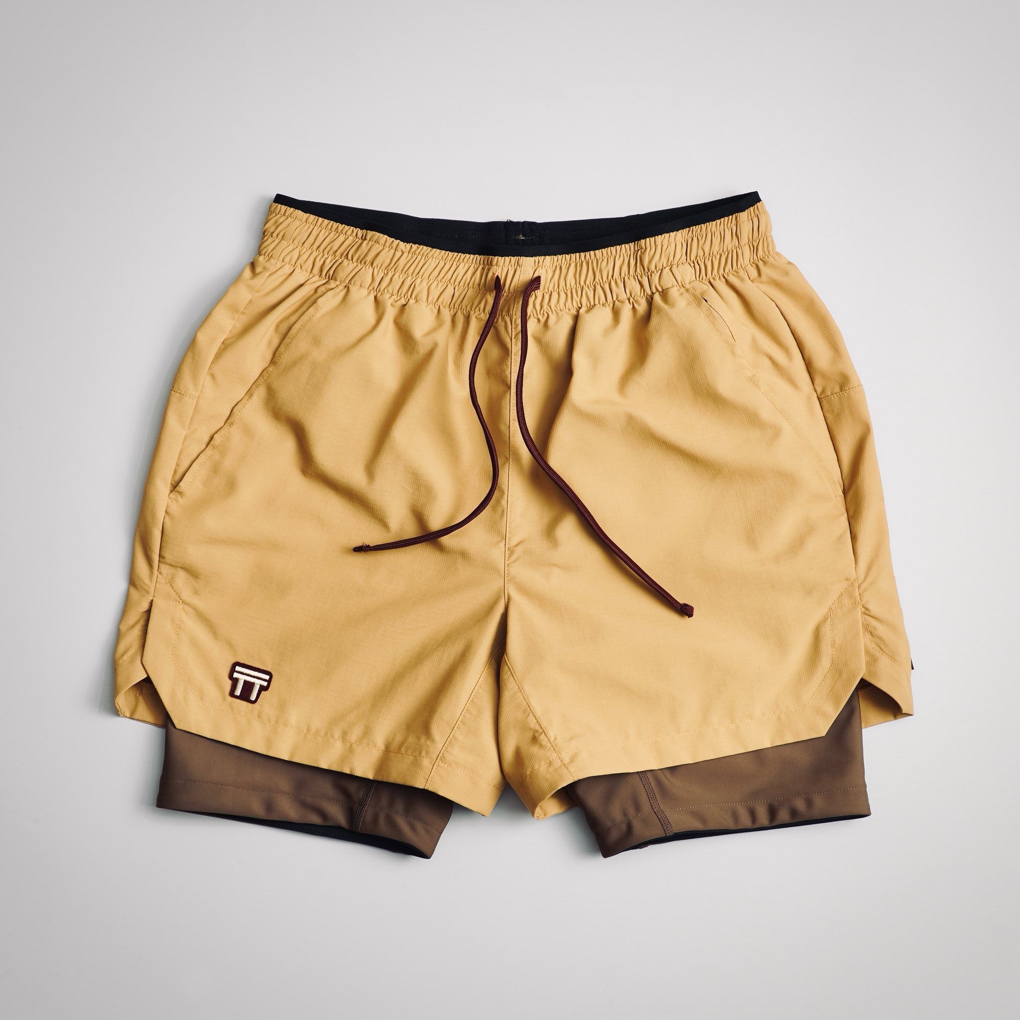 The 2025 seasonal color “Mustard” for our trail running shorts, T2