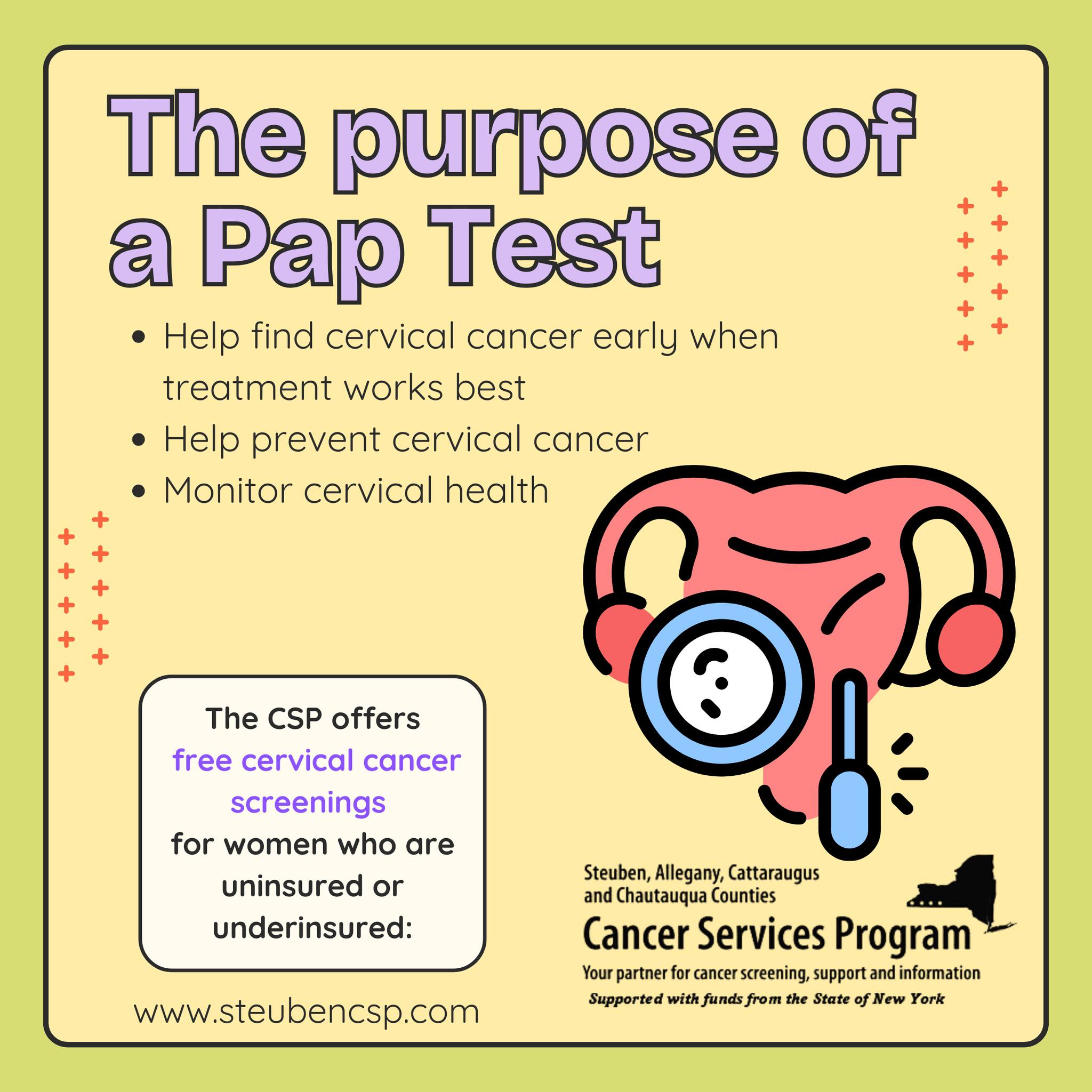 A Pap test is a quick, simple step that can prevent cervical cancer! It ...