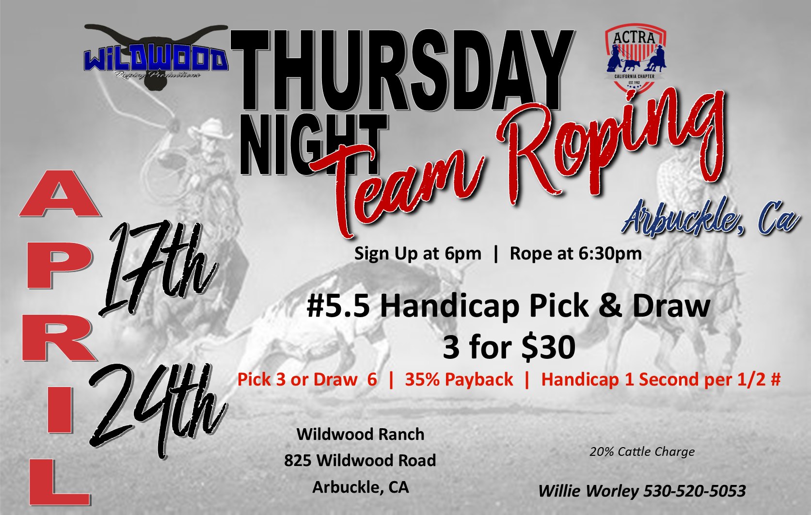 Thursday Night ACTRA Team Roping