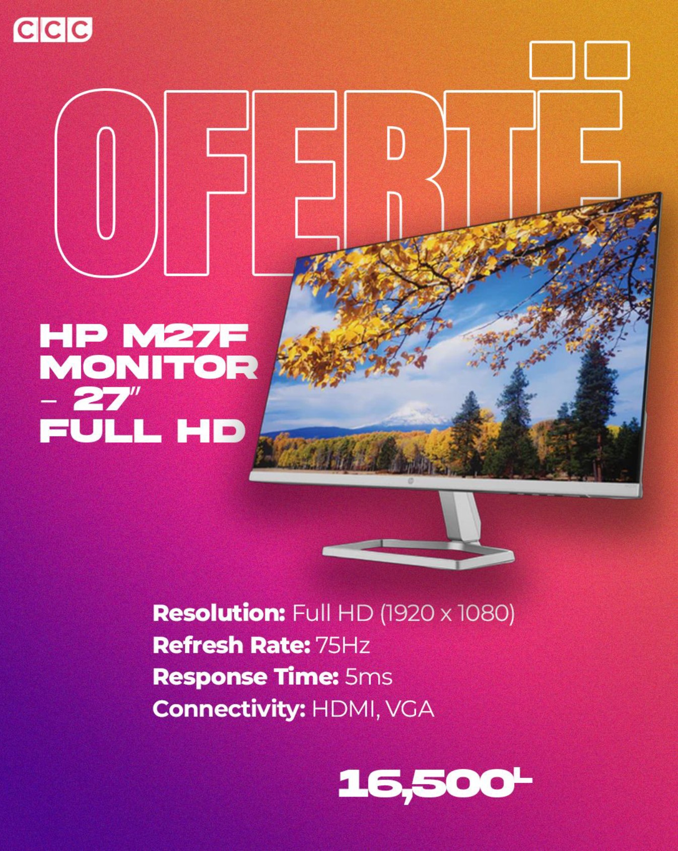 Copier - 🖥 HP M27f – 27” Full HD Monitor Ekran i madh, detaje të qarta ...