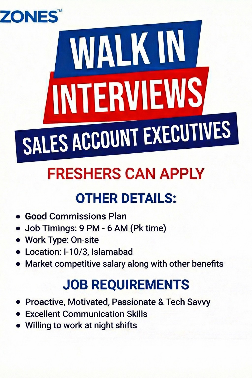 NUST - Zones IT Solutions is hiring! Zones IT Solutions, a leading U.S ...