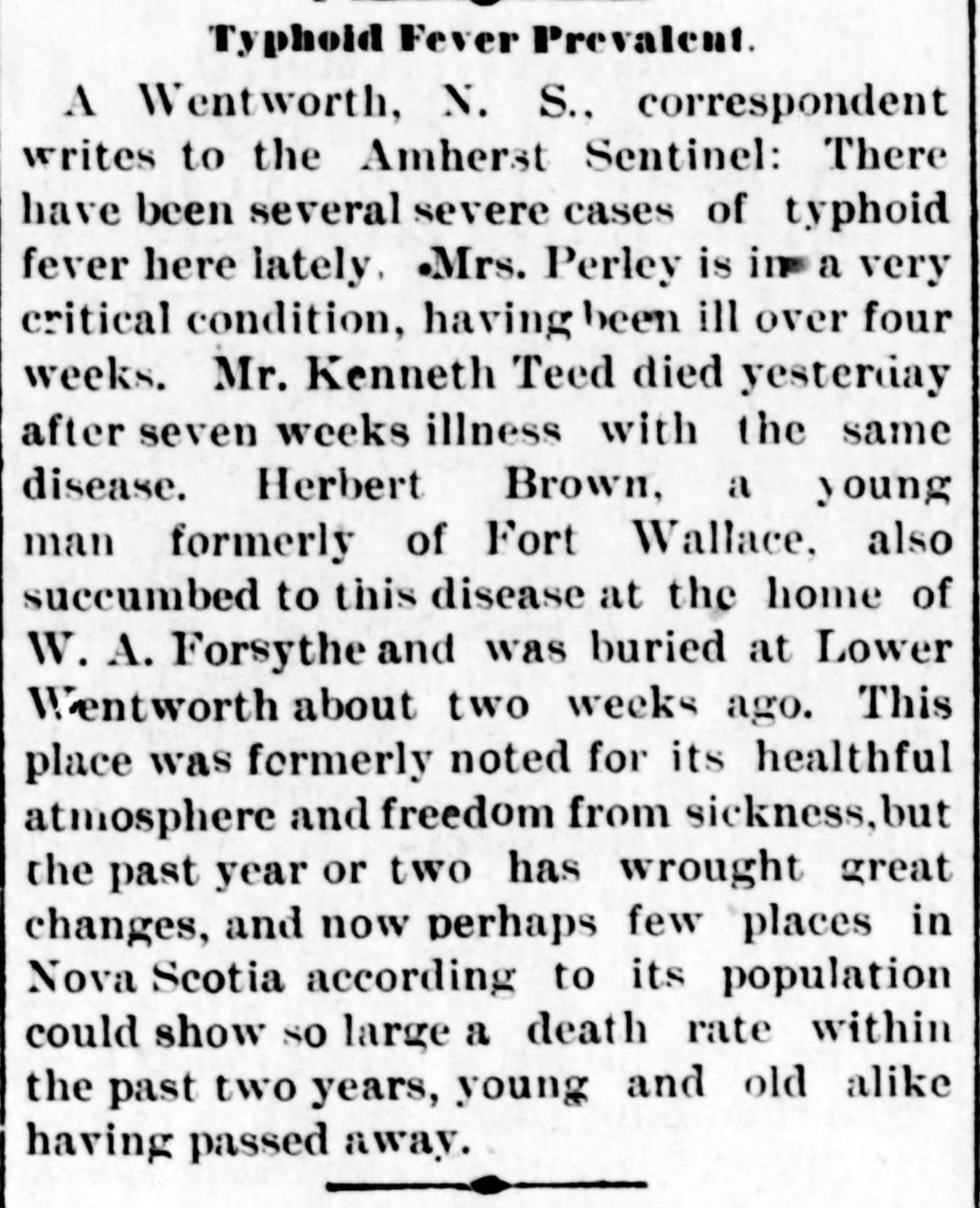 Wentworth-Westchester - April 17, 1891. | The Moncton Transcript 