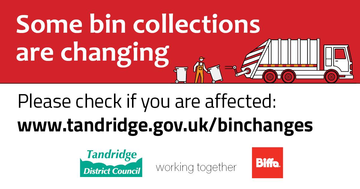 Tandridge - This week changes are coming to some bin collection cycles ...