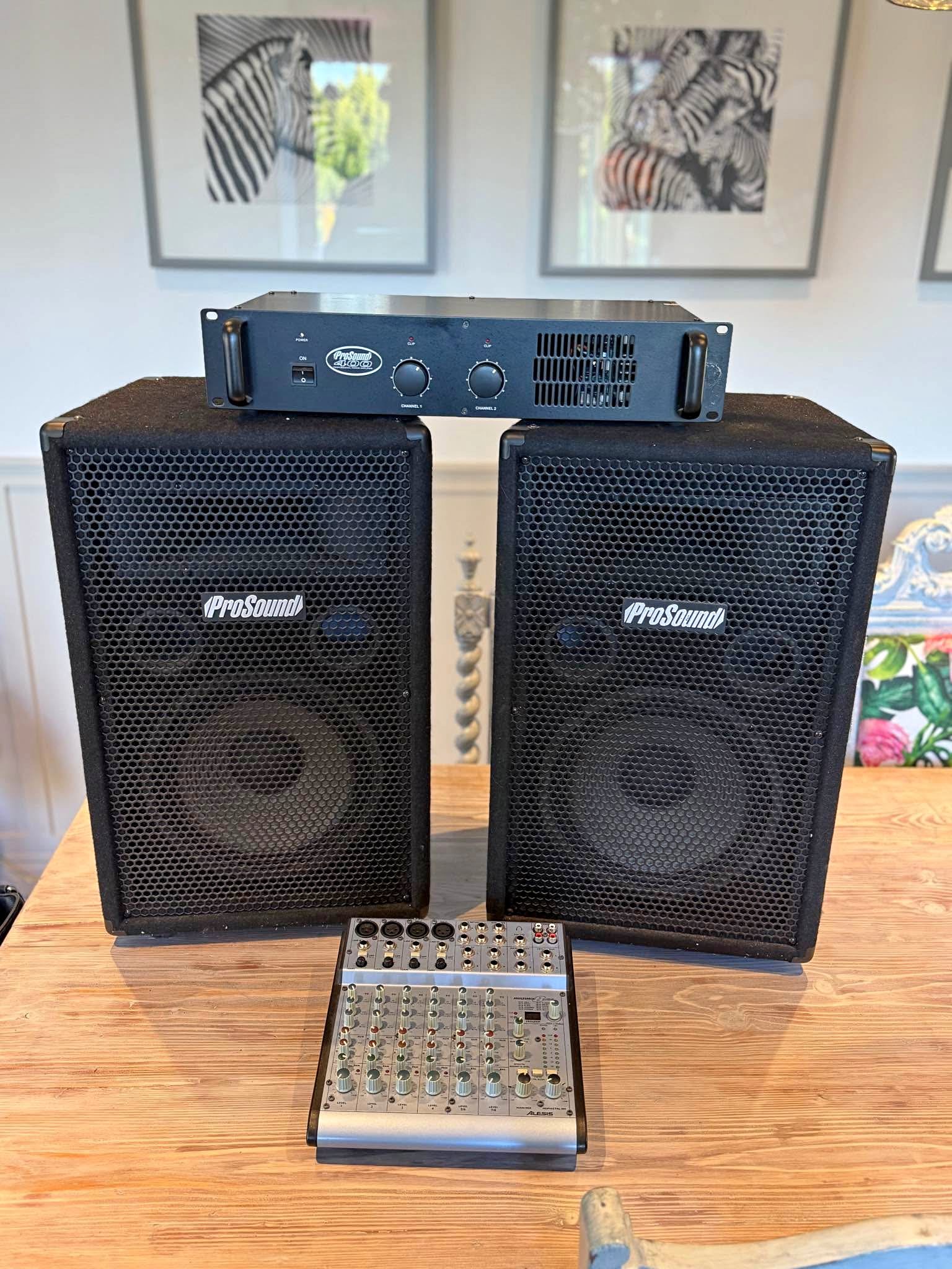 Prosound DJ setup Amp Speakers Mixer - Pro Audio Equipment ...