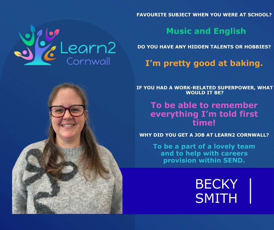 Learn2 Cornwall - Meet the team Tuesday! This is Becky... | Facebook