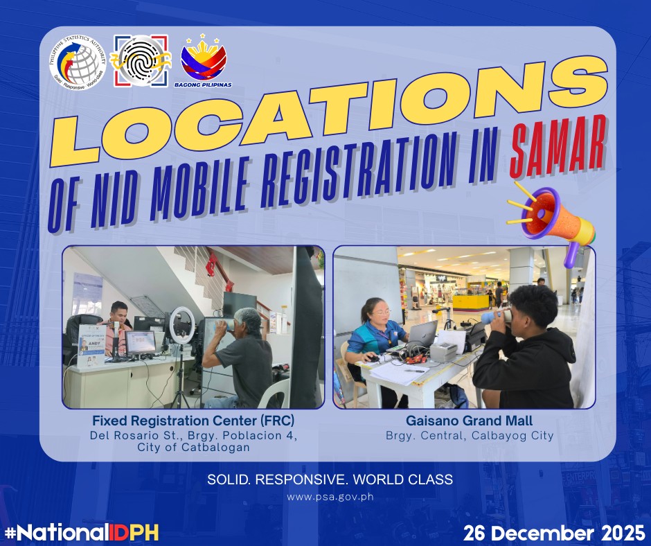 PSA - 𝐋𝐨𝐨𝐤! Locations of Mobile National ID Registration in Samar 26 ...