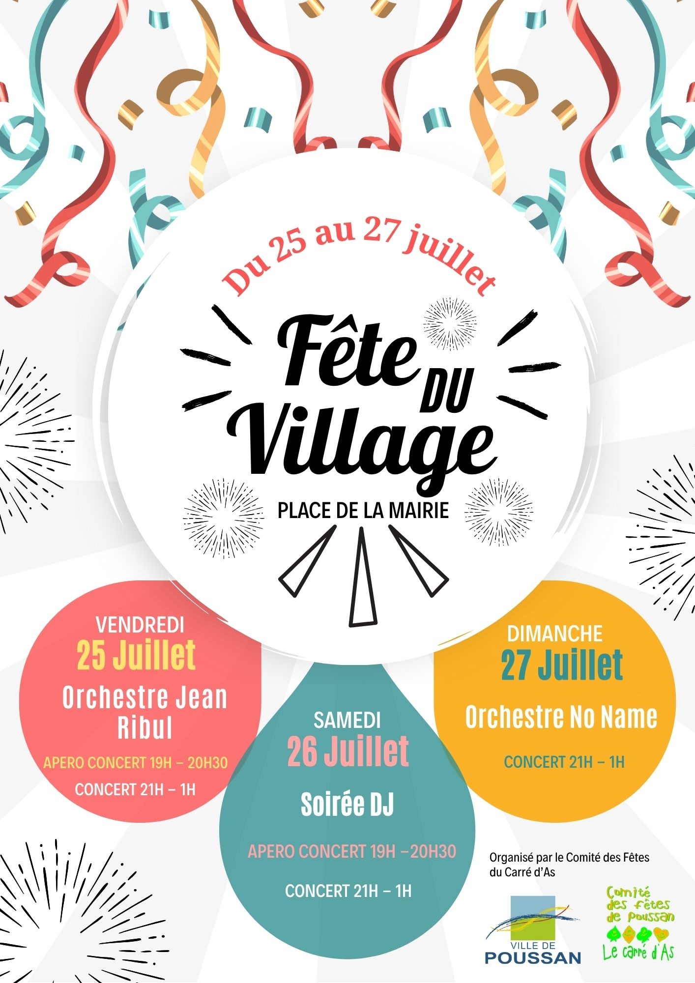 Ville - 🎉 Du 25 au 27 juillet, le Carré d'As notre comité des Fête en ...