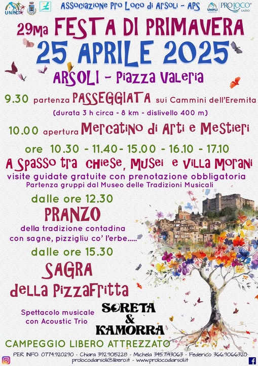 Suby - ARSOLI - Il 25 torna la Festa di Primavera giunta alla 29 ...