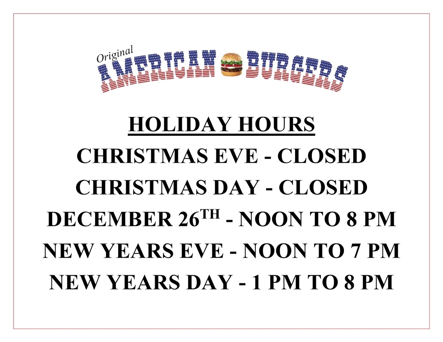 American Burgers | Rockville Centre NY