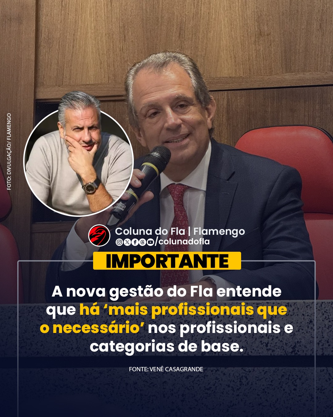 Coluna - ⚠️ A nova gestão do Flamengo entende que há 'mais ...