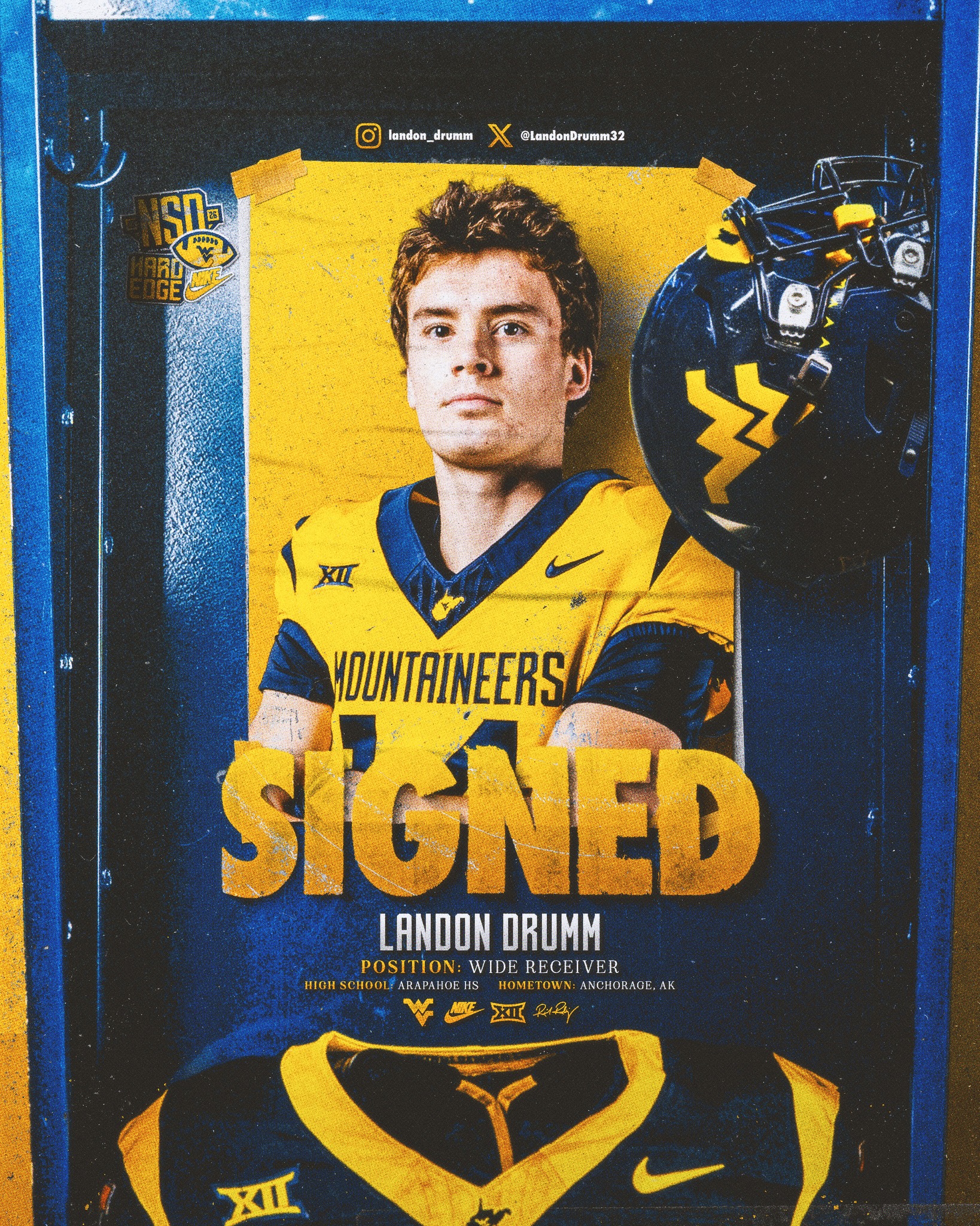 WVU - 𝐒𝐈𝐆𝐍𝐄𝐃 🖊️ Welcome to Almost Heaven, Landon Drumm! | Facebook