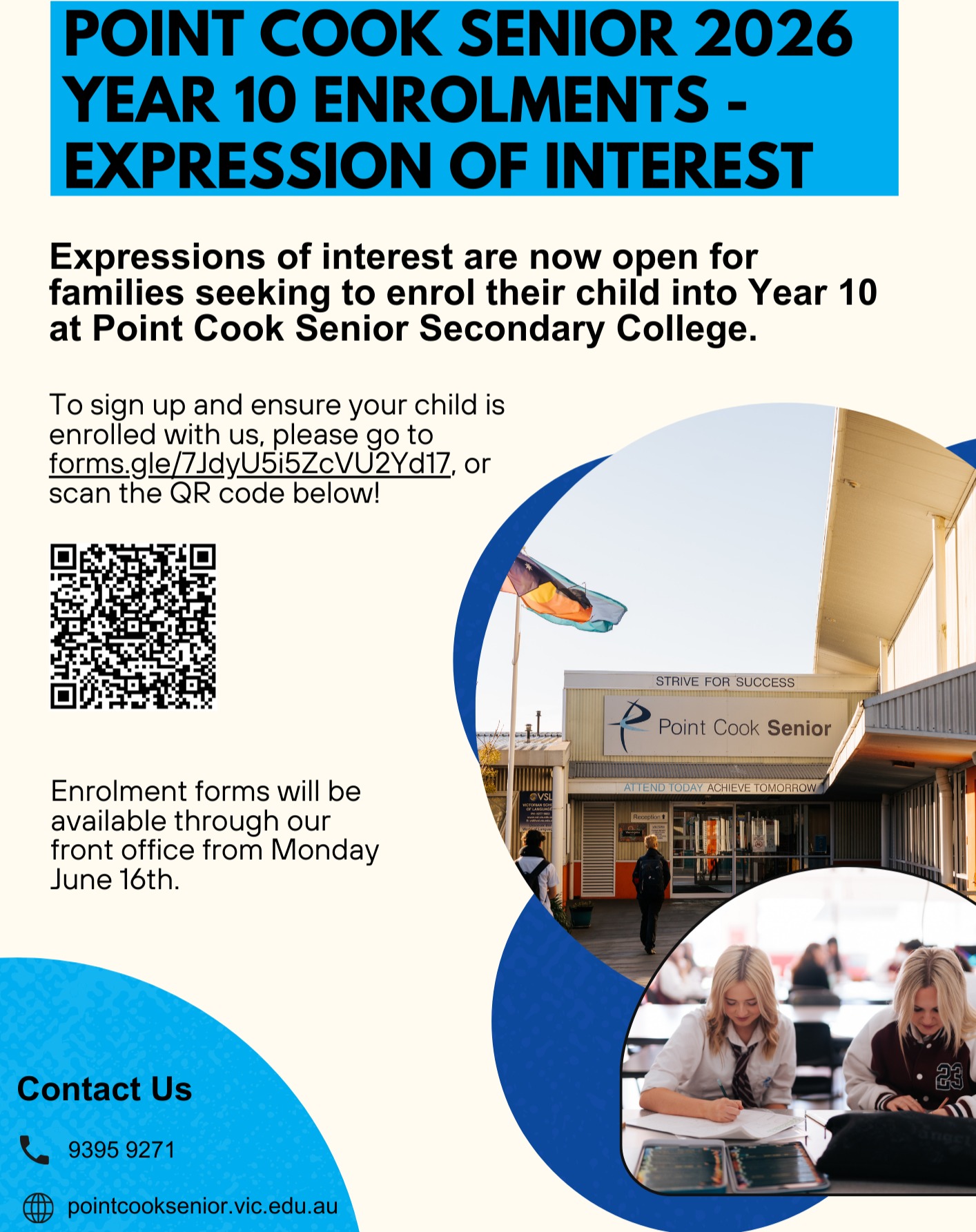 Point - Point Cook Senior Secondary College is excited to announce that ...