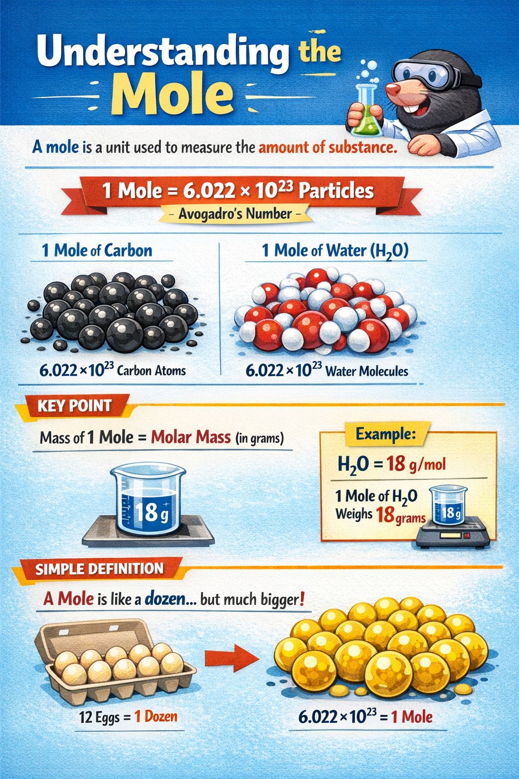 Chemical - Understanding the Mole 🔬 — the chemist’s counting unit! 1 ...